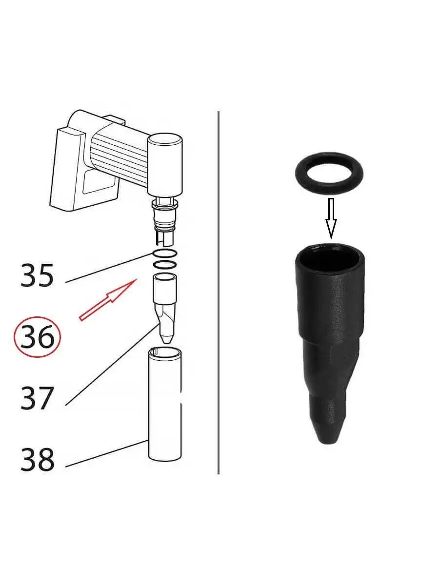 Уплотнитель O-RING капучинатора кофемашины DeLonghi