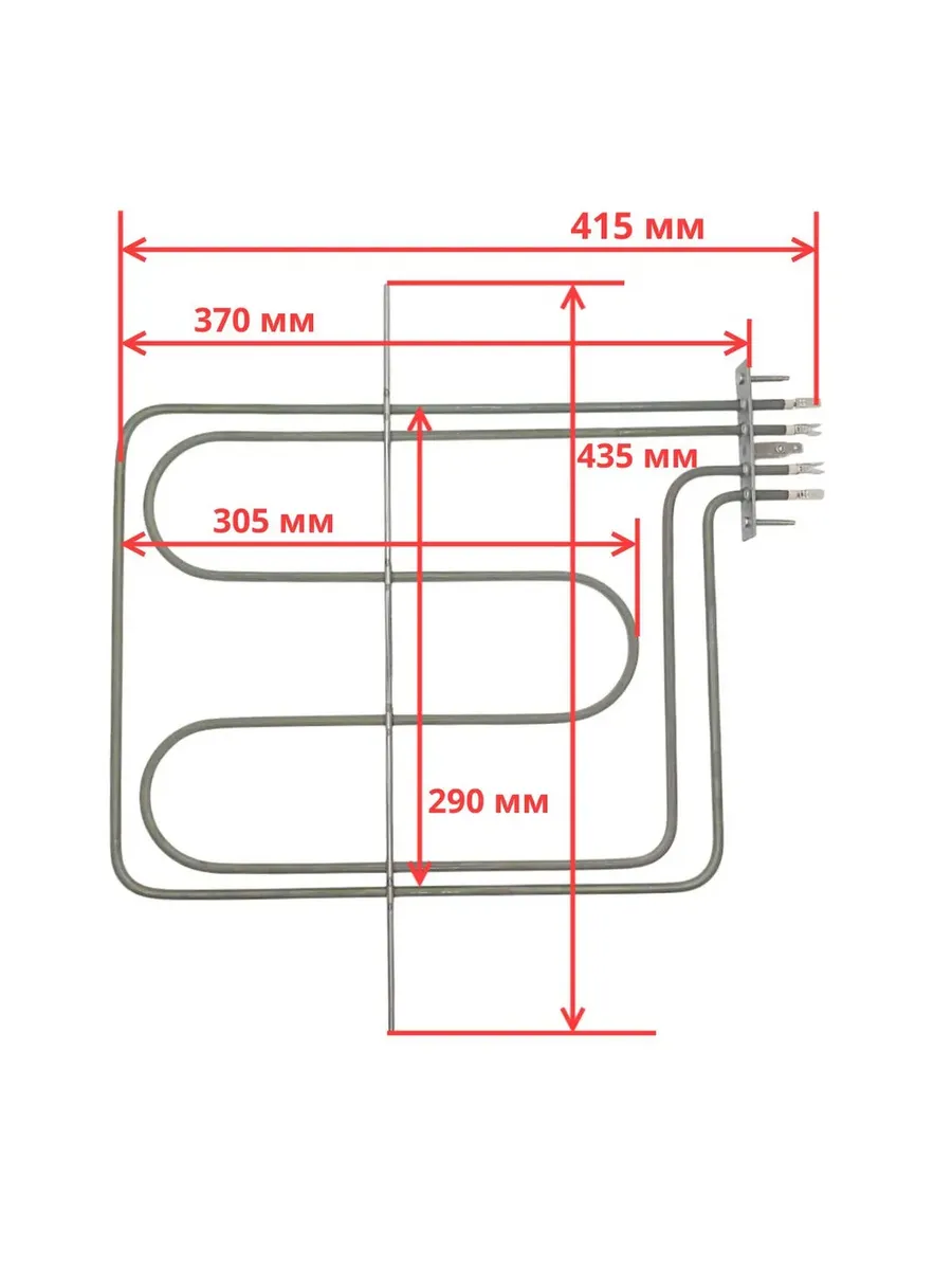 ТЭН верхний для духового шкафа Hansa 2900 W, 415*435 мм