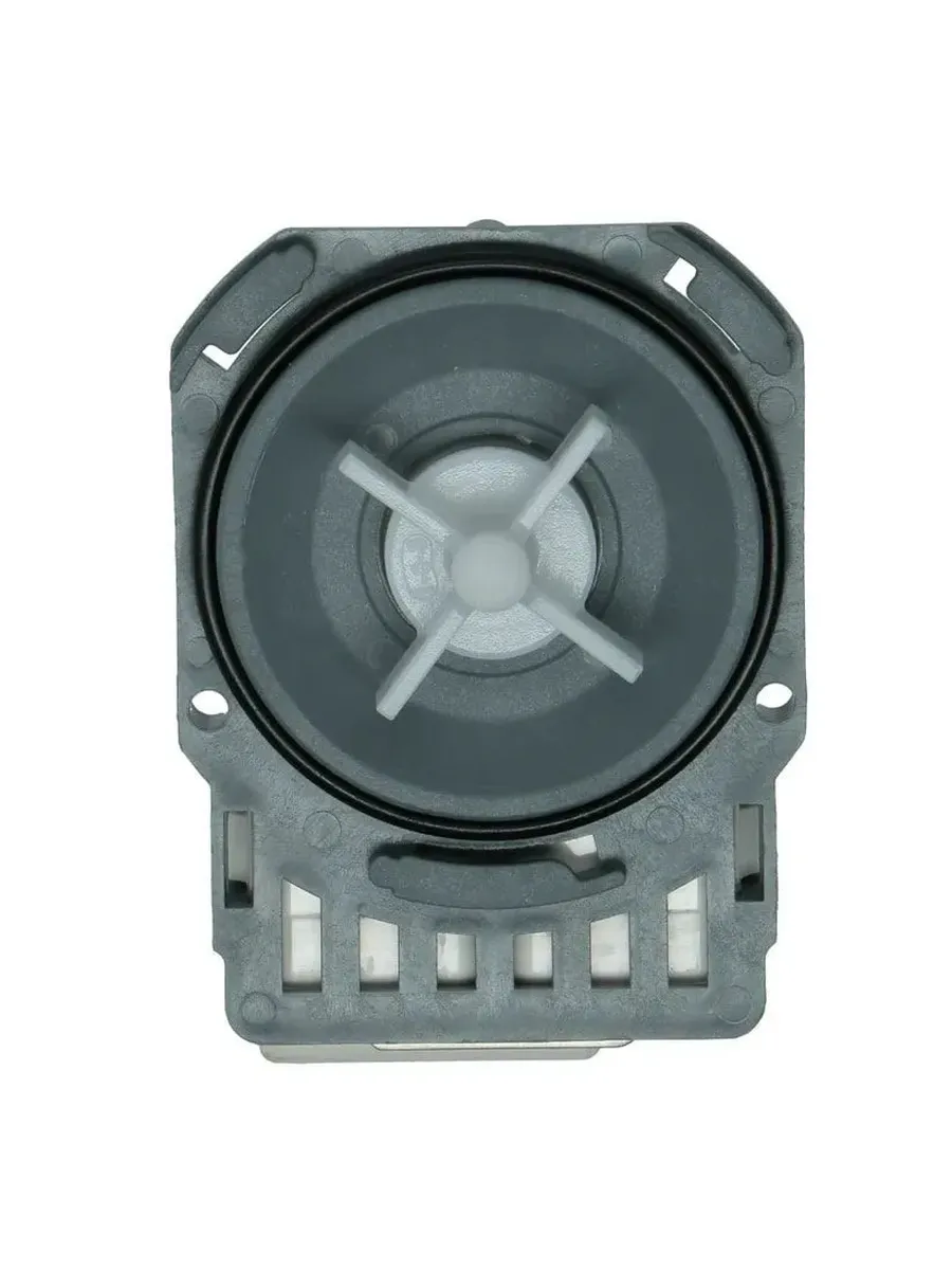 Насос для стиральной машины 30W на 3 защелках, контакты назад под фишку