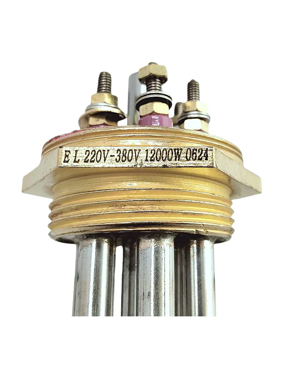 Блок ТЭН 12000 Вт (4000 Вт*3), G1" 1/2 (48 мм), длина 380 мм
