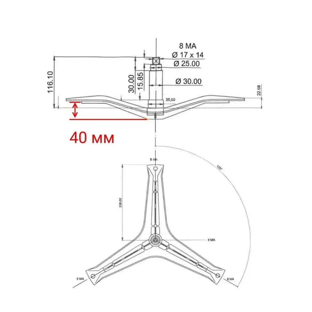 Крестовина для стиральной машины Bosch, Siemens 684101