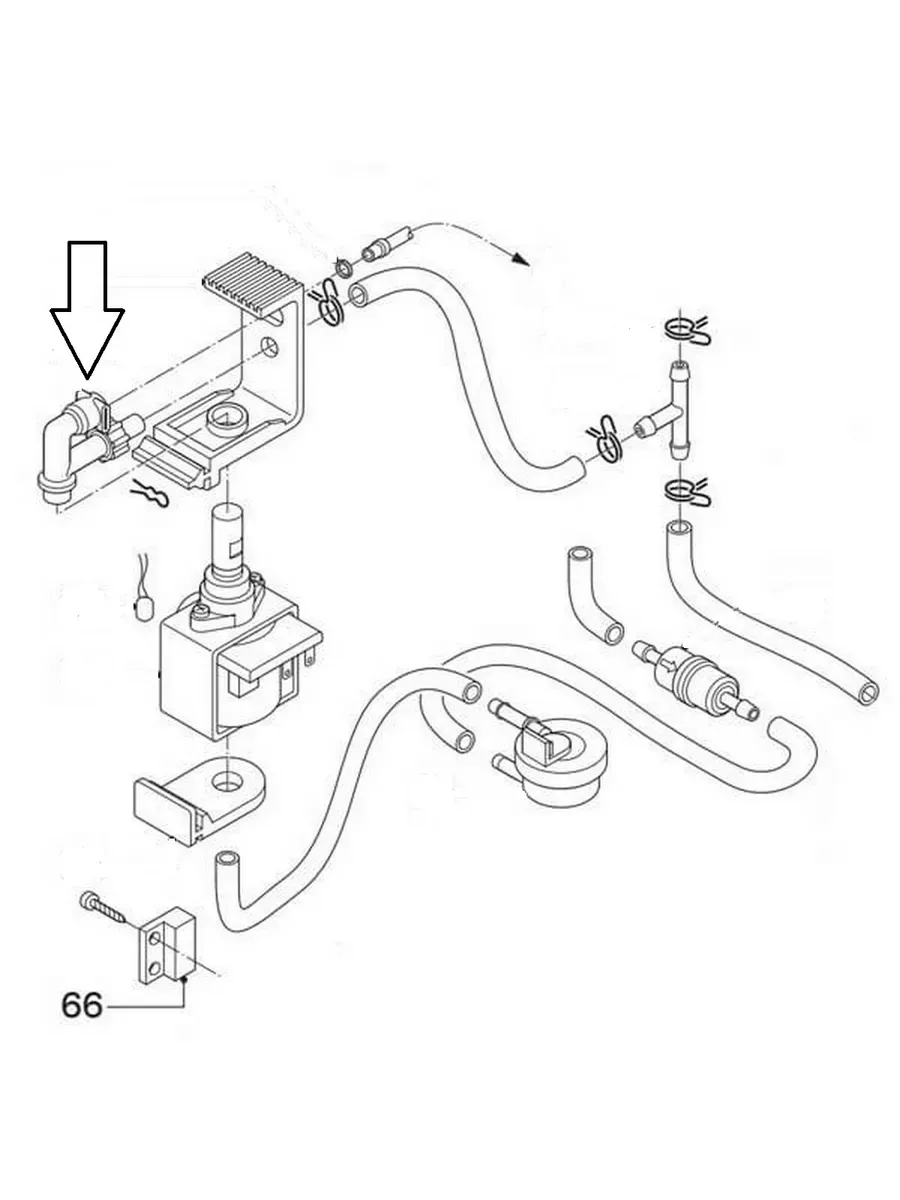 Клапан для кофемашины DeLonghi 7313219431 (аварийный)