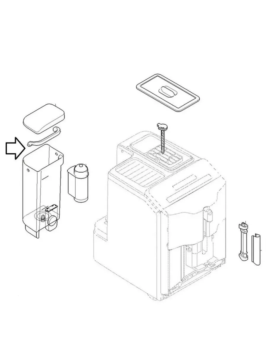 Контейнер воды для кофемашины Bosch, Siemens 12015092