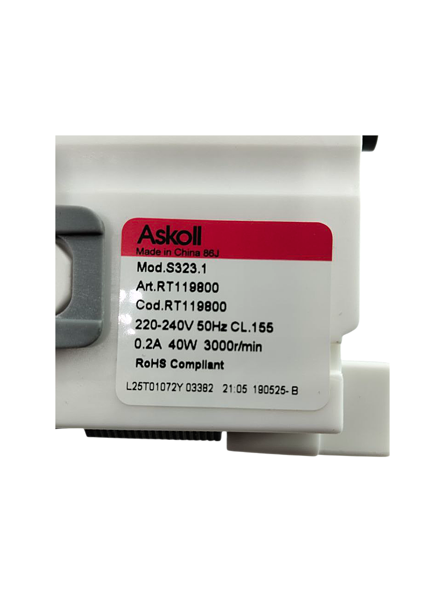 Насос 40 W для стиральной машины на 3 винтах и защелке