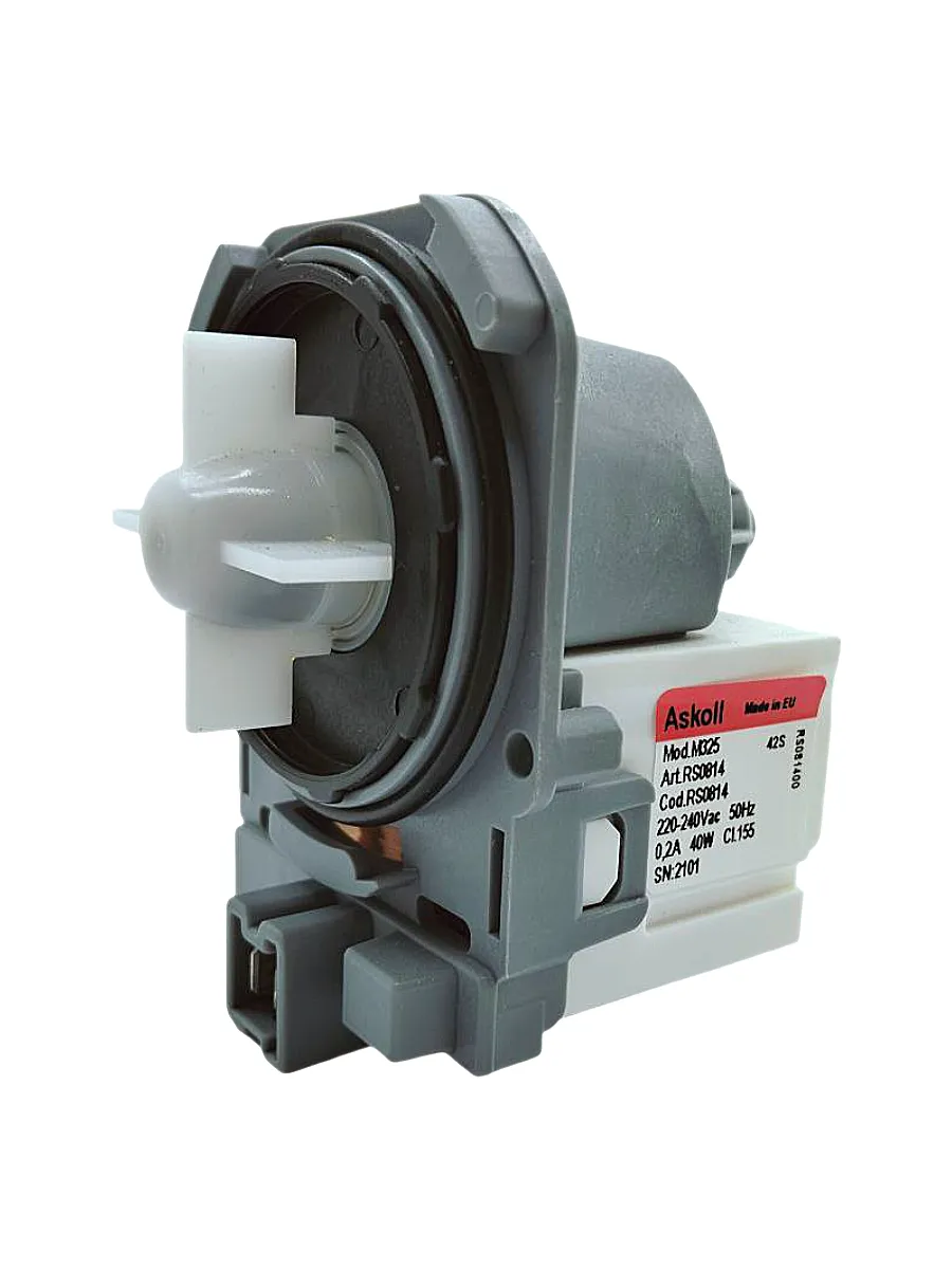 Насос для стиральной машины Bosch 40 W, фишка вперед