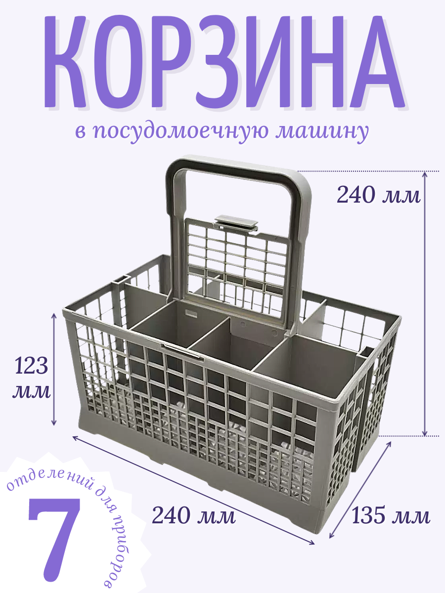 Корзина для столовых приборов в посудомоечную машину