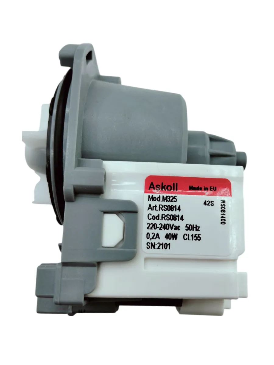 Насос для стиральной машины Bosch 40 W, фишка вперед