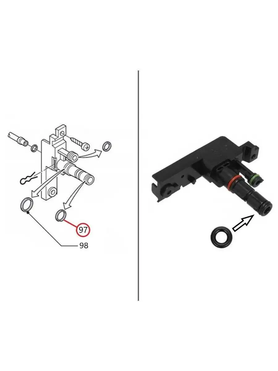 Уплотнитель O-RING капучинатора кофемашины DeLonghi