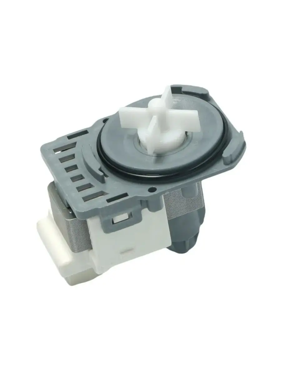 Насос для стиральной машины 30W на 3 защелках, контакты назад под фишку