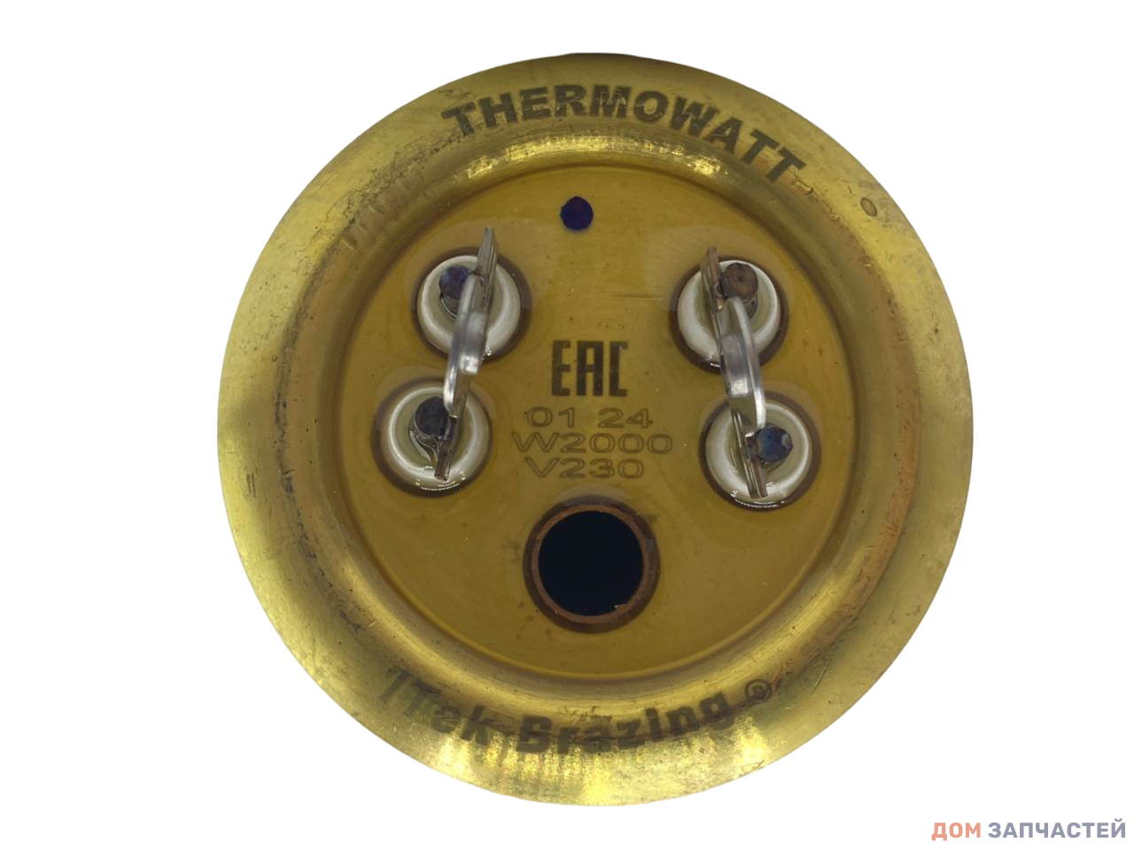 Нагревательный элемент (ТЭН) RF фл. 64 2000W (1+1)  МЕДЬ PREMIUM под анод М4 КОНТ под ВИНТЫ, ИЗОГНУТЫЙ Thermowatt 3401478