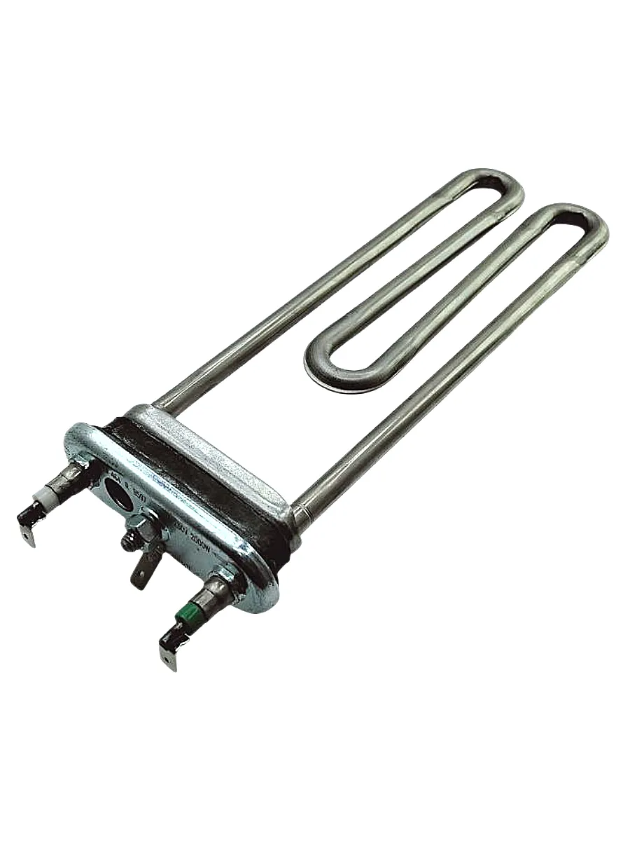 ТЭН 2000 W для стиральной машины, с отверстием под датчик