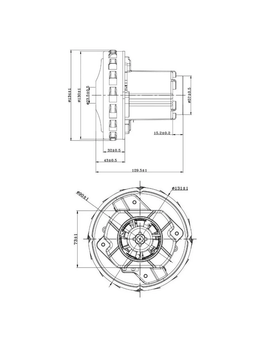 Двигатель для моющего пылесоса 1350W ZELMER, THOMAS
