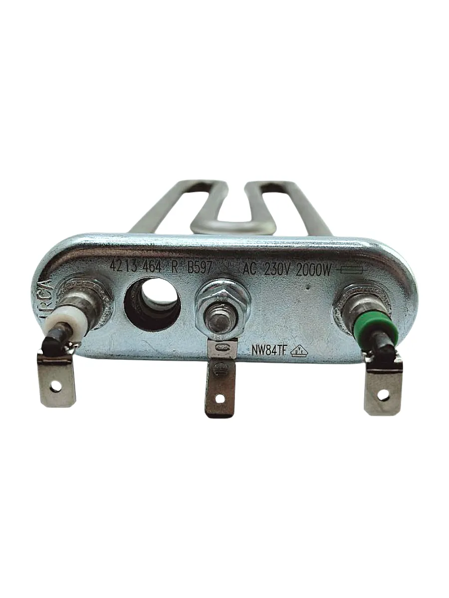 ТЭН 2000 W для стиральной машины, с отверстием под датчик