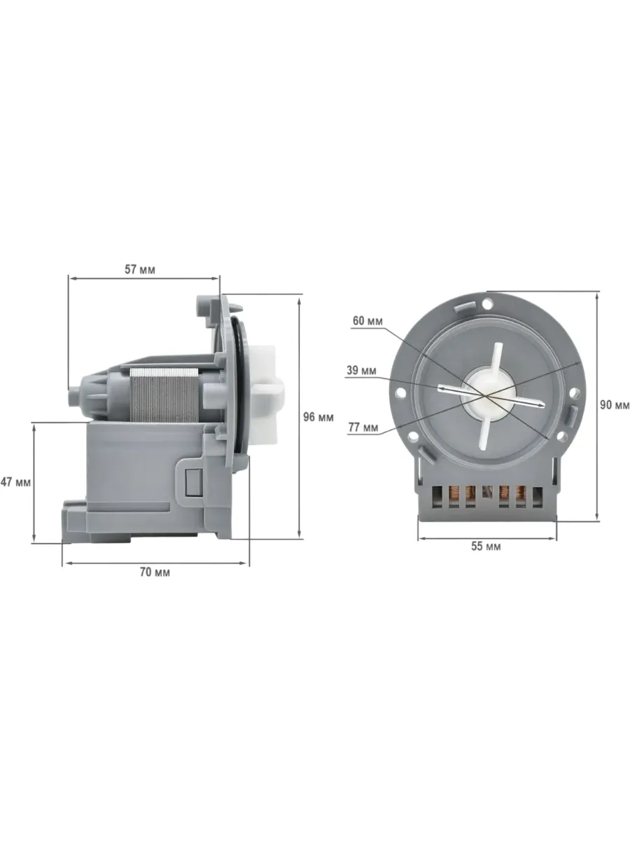 Насос Askoll для стиральной машины 40 W, на 3 винтах