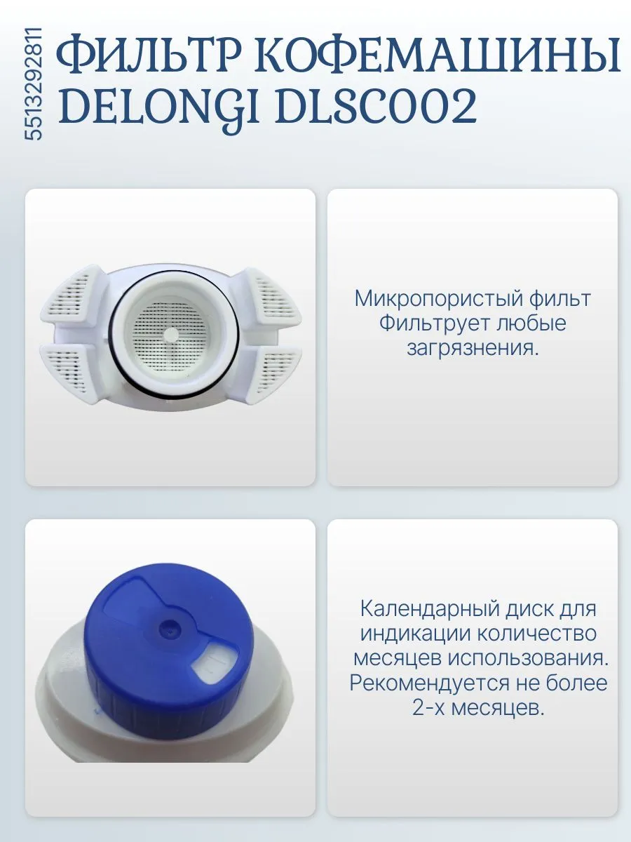 Фильтр для кофемашины Delonghi ECAM, ESAM, ETAM (DLS C002)