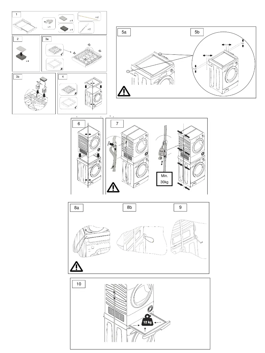 Полка между стиральной и сушильной машиной Candy WSK1110U